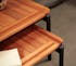 Table basse gigogne bois d'eucalyptus intérieur/extérieur (lot de 2)