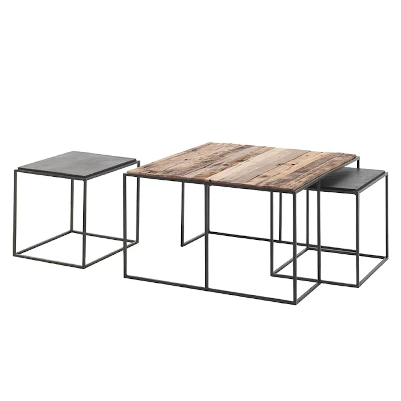 Table basse gigogne carrée DUMAI | Tables basses gigognes | Pier Import