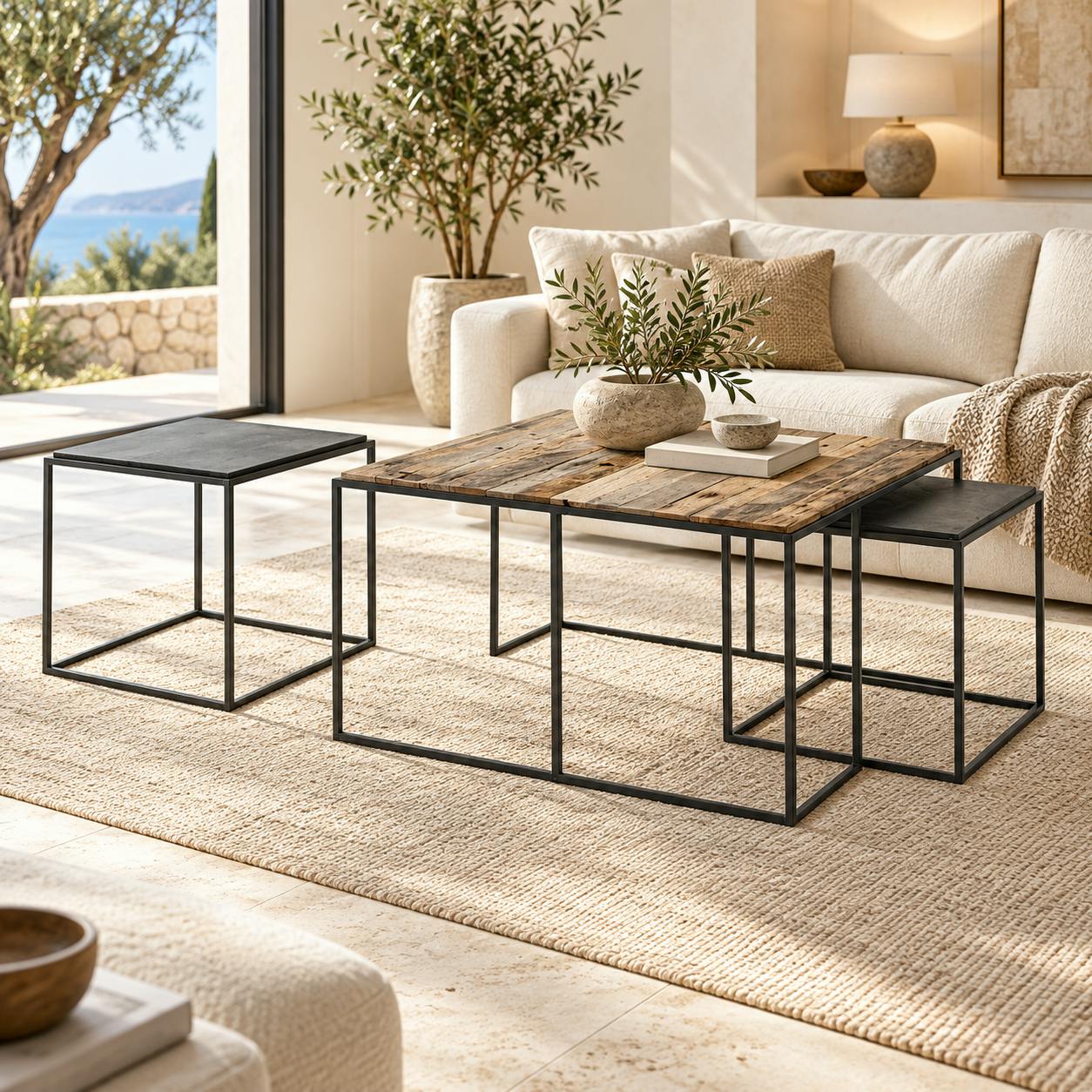 Table basse gigogne carrée DUMAI