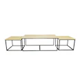 Table basse gigogne en bois de chêne blanc (lot de 3) COLOGNE | Tables ...