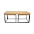 Table basse gigogne en bois de chêne huilé (lot de 3) COLOGNE