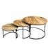 Table basse gigogne en bois de manguier (3 pièces)