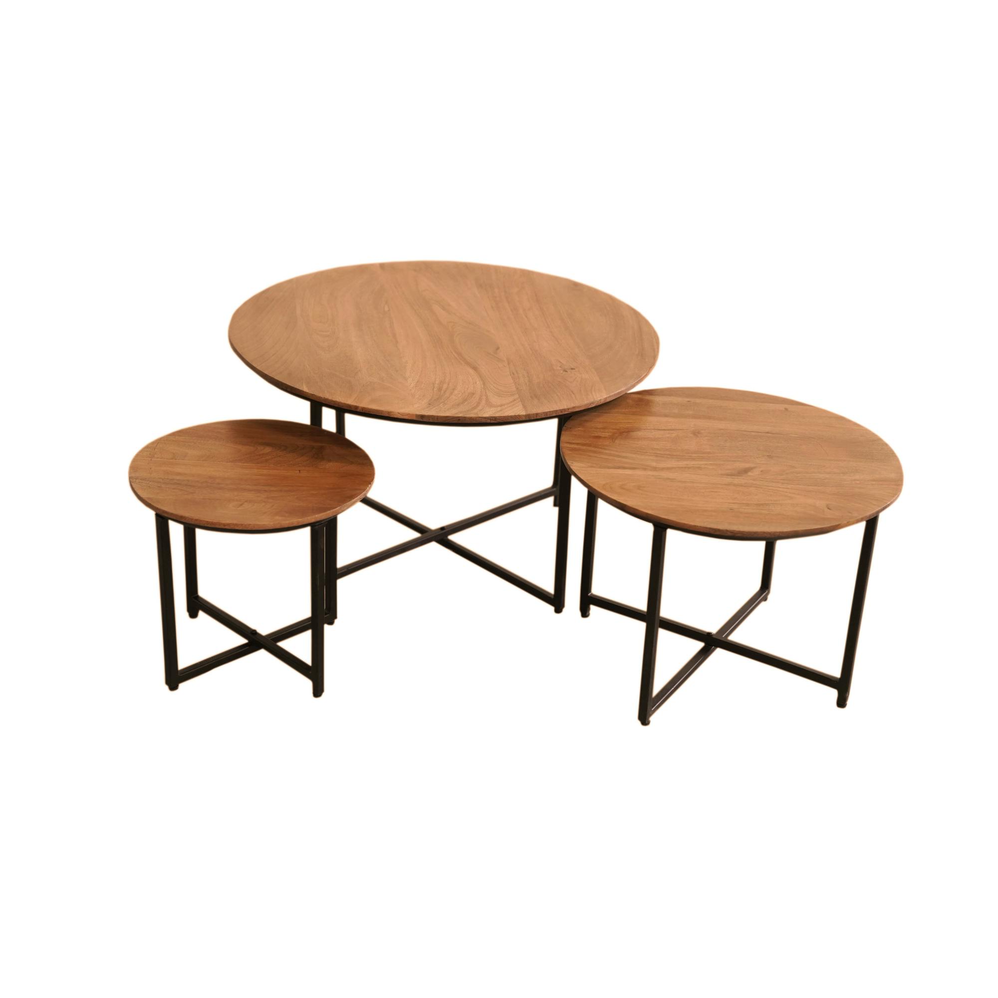 Table basse gigogne en bois (lot de 3) UVEA