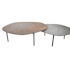 Table basse gigogne en céramique finition ardoise et rouille (lot de 2) LOMBARDIE
