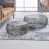 Tables rondes gigognes en metal gris de style contemporain