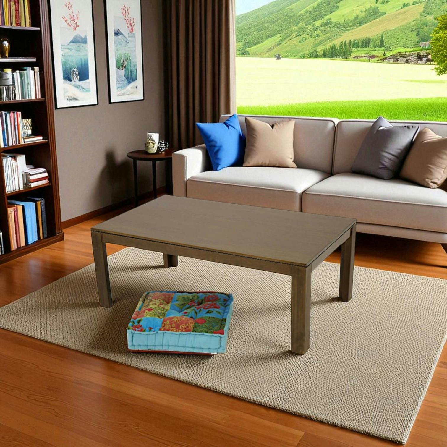 Table basse hévéa 110x60x40cm HELENA