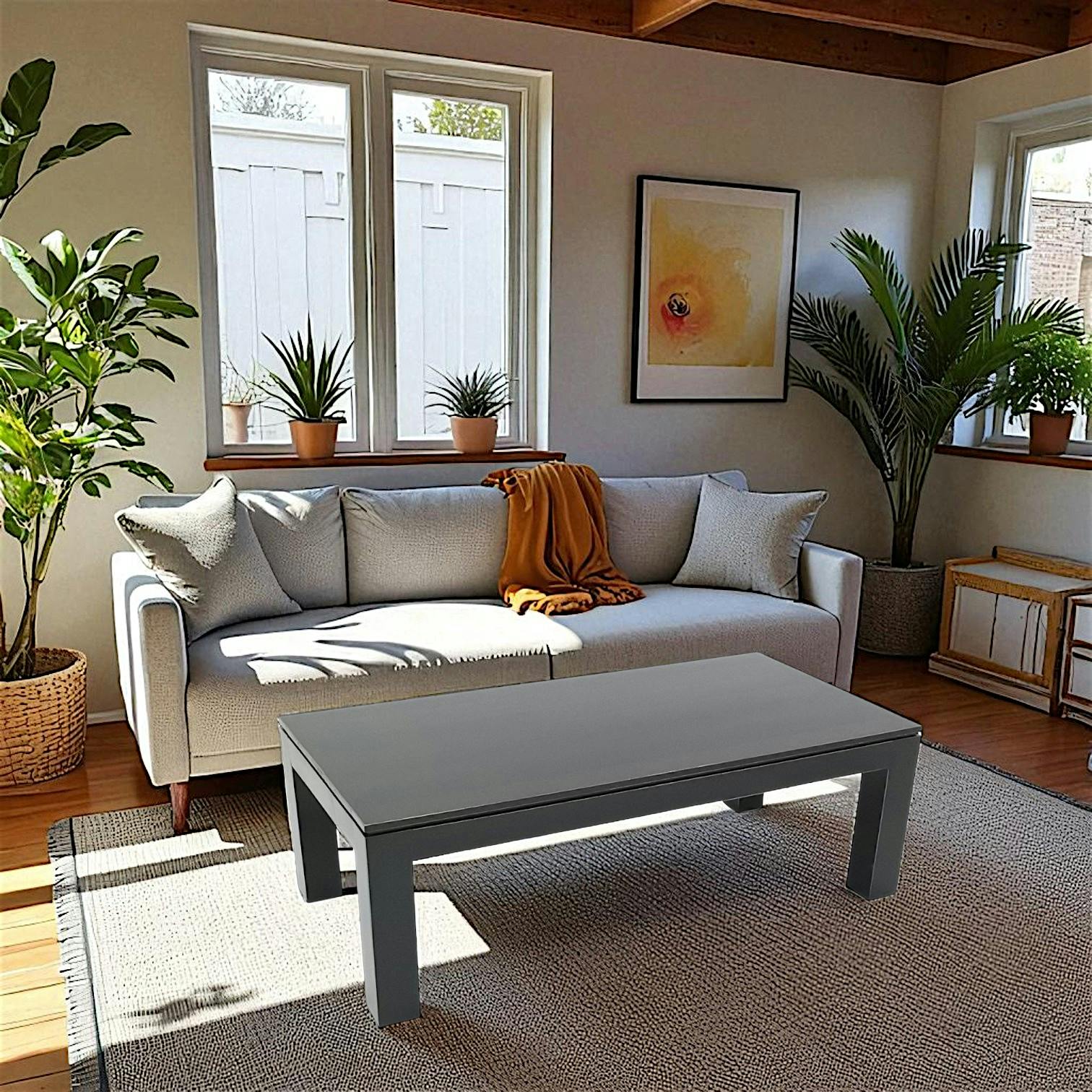 Table basse hévéa 120X60cm HELENA