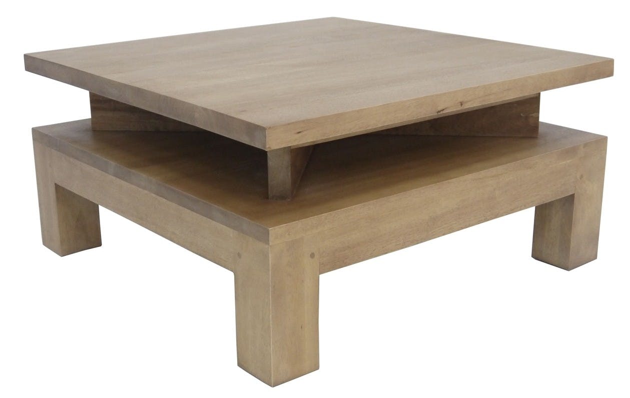 Table basse hévéa 70cm HELENA