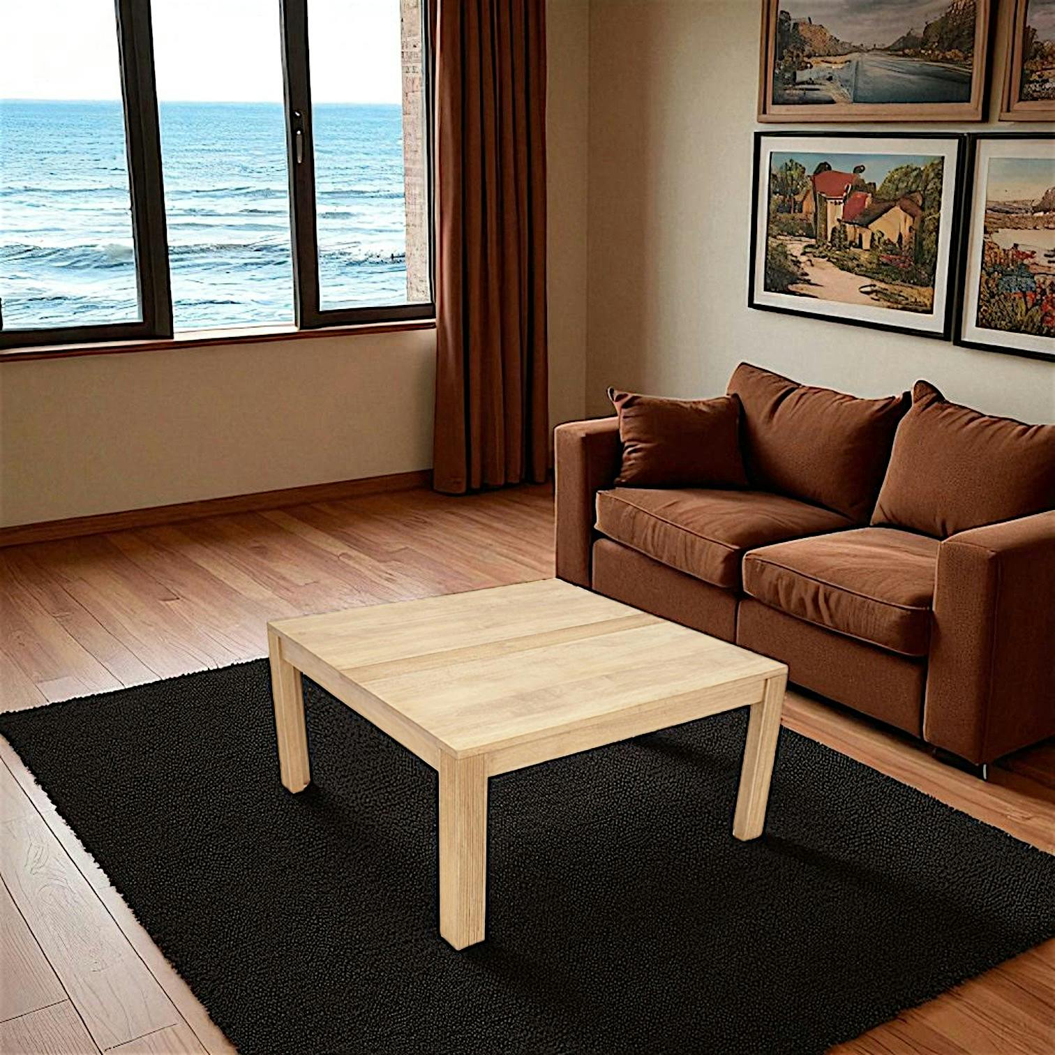 Table basse hévéa 80x80cm GALA