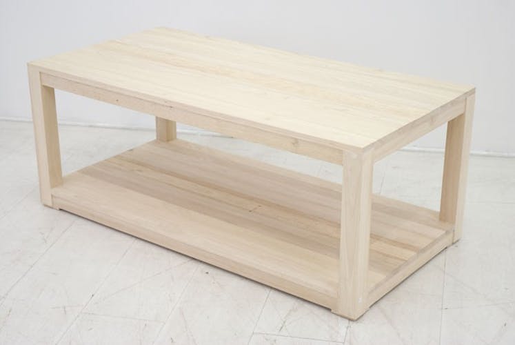 Table basse hévéa double plateau 100x50cm GALA