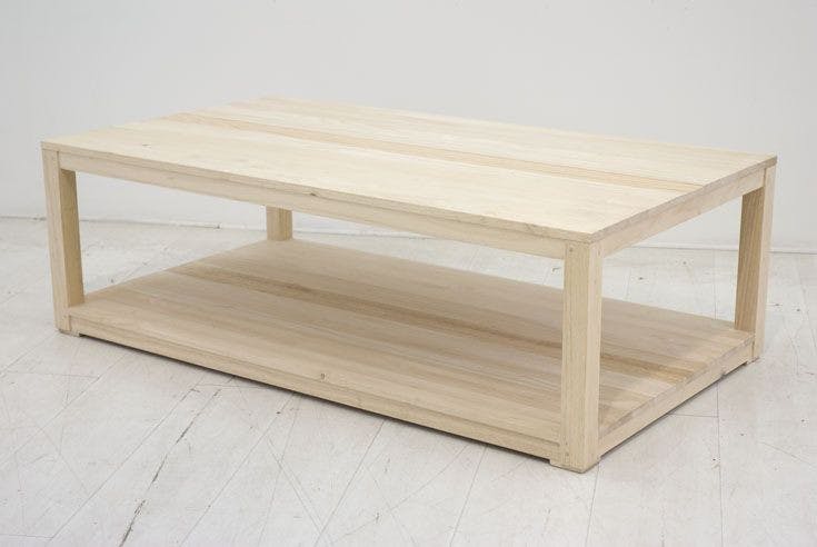 Table basse hévéa double plateau 125x70cm GALA