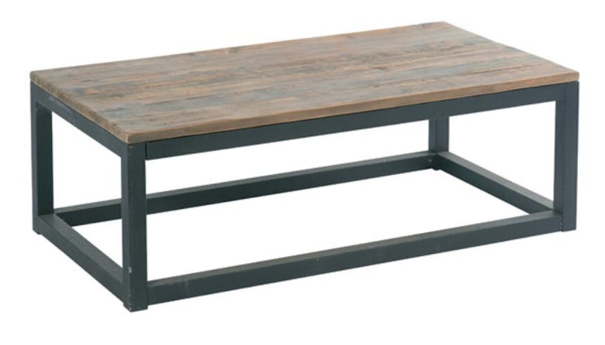 Table basse Industrielle 110cm Sapin recyclé SYNERGIE