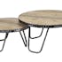 Tables basses gigognes en bois recycle et metal de style industriel