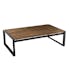 Table basse rectangulaire en bois recyle et metal de style contemporain