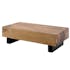 Table basse Inspiration exotique en bois du Suar et 4 pieds noirs 130x65,5x38cm CANADA (C01)