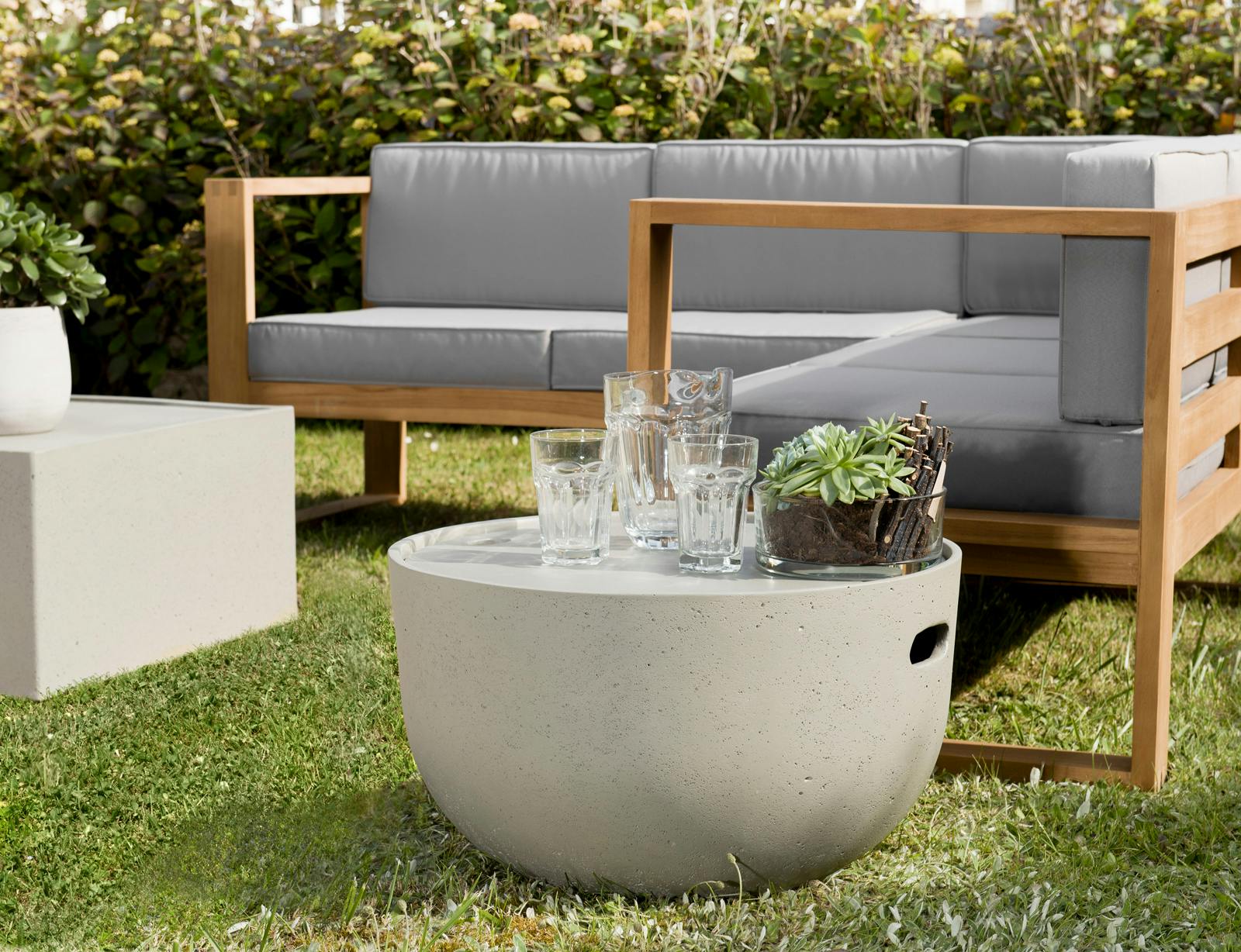 Table basse jardin avec rangement HERCULE