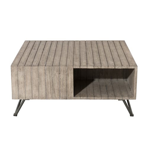 Table basse Jardin Teck carrée 90x90cm DETROIT ref. 30020819