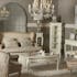 Table basse Louis XV bois blanc vieilli romantique 110 cm COMTESSE  L 110 x P 65 x  H 45 AMADEUS
