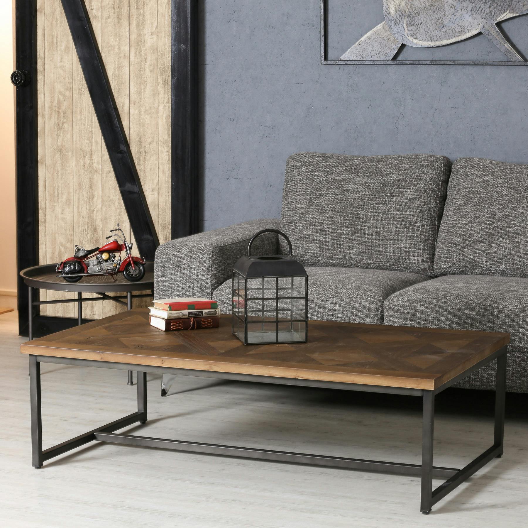 Table basse marqueterie 130 cm VARSOVIE