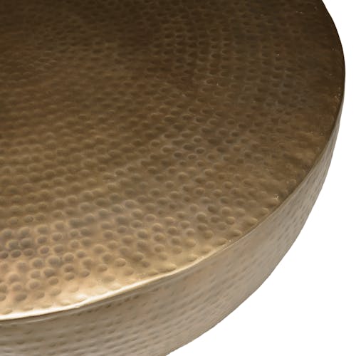 Table basse métal doré antique forme coupelle ZALA