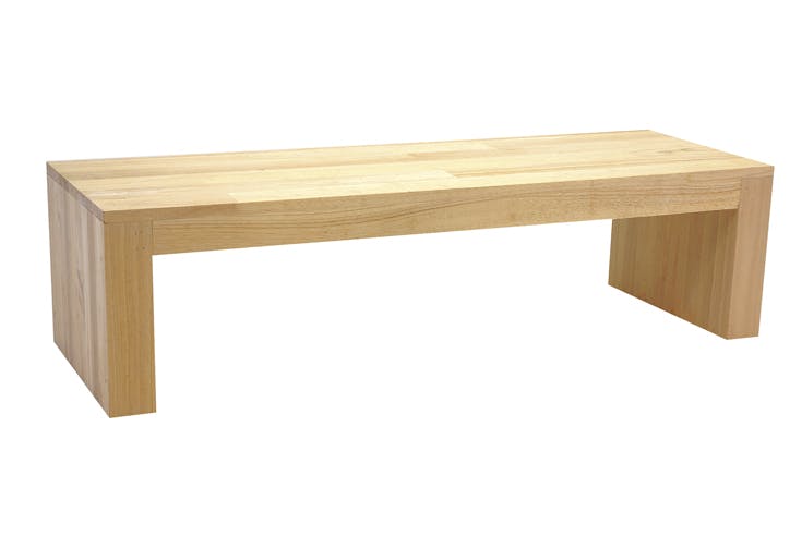 Table basse / Meuble finition TV Hévéa 135x45x36cm OLGA