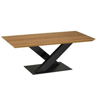 Table basse moderne bois pied en croix VOLGA