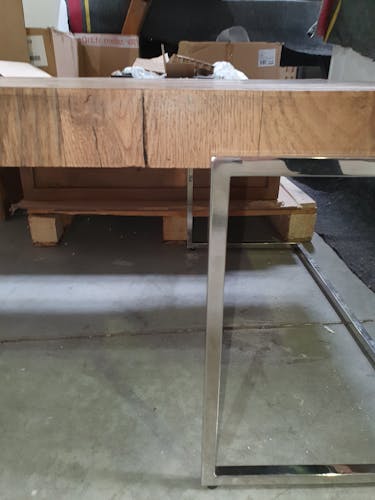 Table basse moderne chêne acier RIVERSIDE
