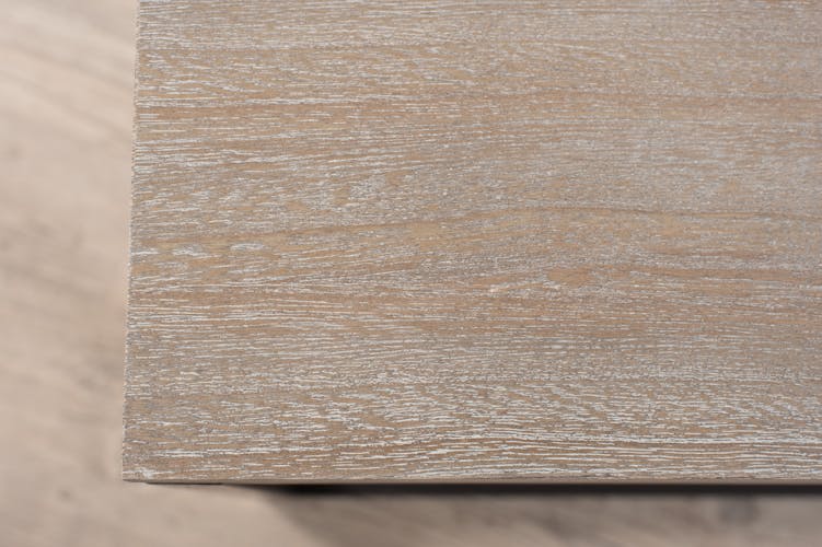 Table basse restangulaire en bois et metal de style contemporain
