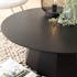 Table basse moderne ronde bois - métal noir  CORUMBA