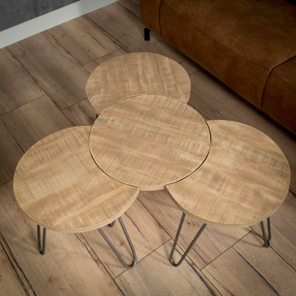 Table basse modulable ronde (4 pièces) LUCKNOW | Tables basses | Pier ...