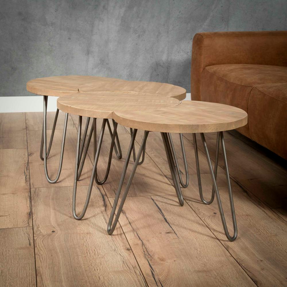 Table basse modulable ronde (4 pièces) LUCKNOW | Tables basses | Pier ...