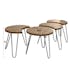 Tables basses gigogne en bois pieds metal epingles style contemporain