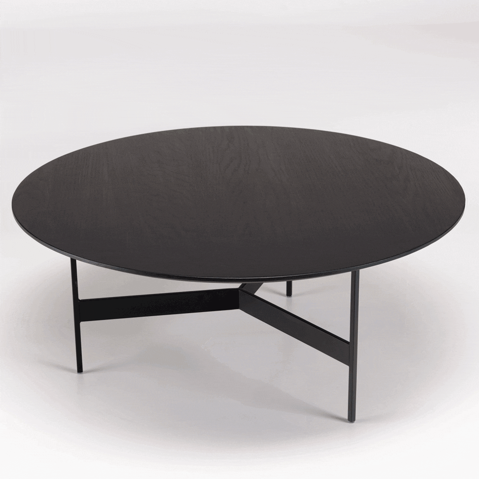 Table basse noire ronde bois-métal CORUMBA | Tables basses | Pier Import