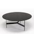 Table basse noire ronde bois-métal CORUMBA