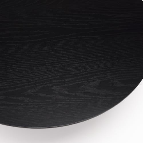 Table basse noire ronde bois-métal CORUMBA