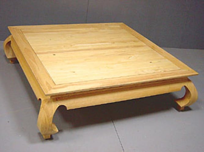 Table basse Opium hévéa 120x120x35cm MAORI