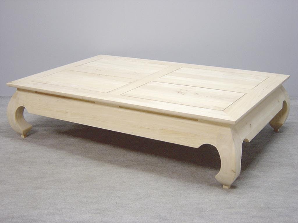 Table basse Opium hévéa 140x90x35cm MAORI