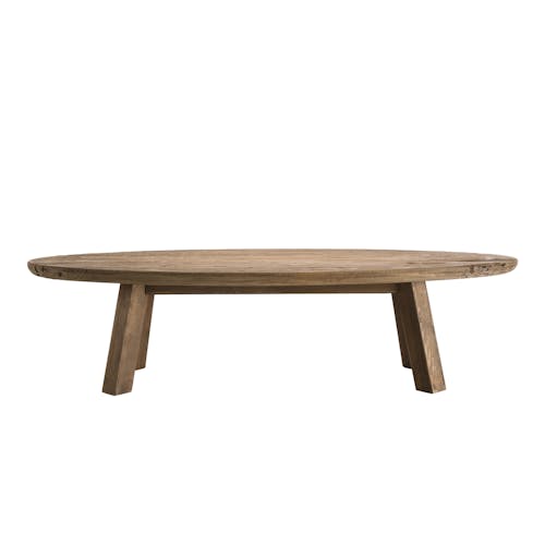 Table basse ovale en bois de pin recyclé DENVER
