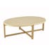 Table basse ovale plateau béton beige 121 cm BRASILIA