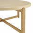 Table basse ovale plateau béton beige 121 cm BRASILIA