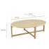 Table basse ovale plateau béton beige 121 cm BRASILIA