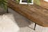 Table basse ovale en bois recycle et metal de style contemporain