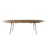 Table basse ovale en bois recycle et metal de style contemporain