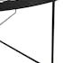 Table basse plateau bois motif noir et blanc D100cm