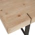 Table basse rectangle en bois brut et pieds métal noir 150x80x35cm
