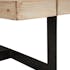 Table basse rectangle en bois brut et pieds métal noir 150x80x35cm