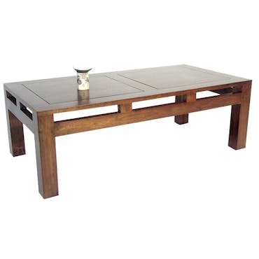  Table basse rectangle hévéa 120x60x40cm HELENA