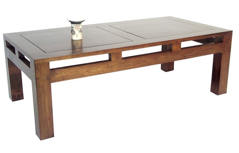 Table basse rectangle hévéa 120x60x40cm HELENA