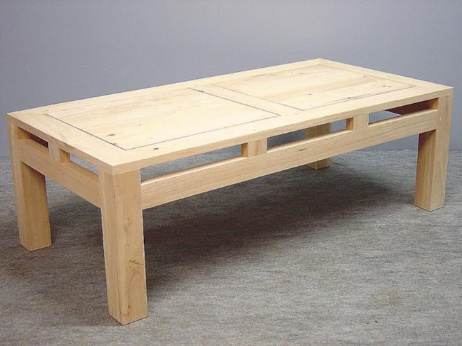 Table basse rectangle hévéa 120x60x40cm HELENA