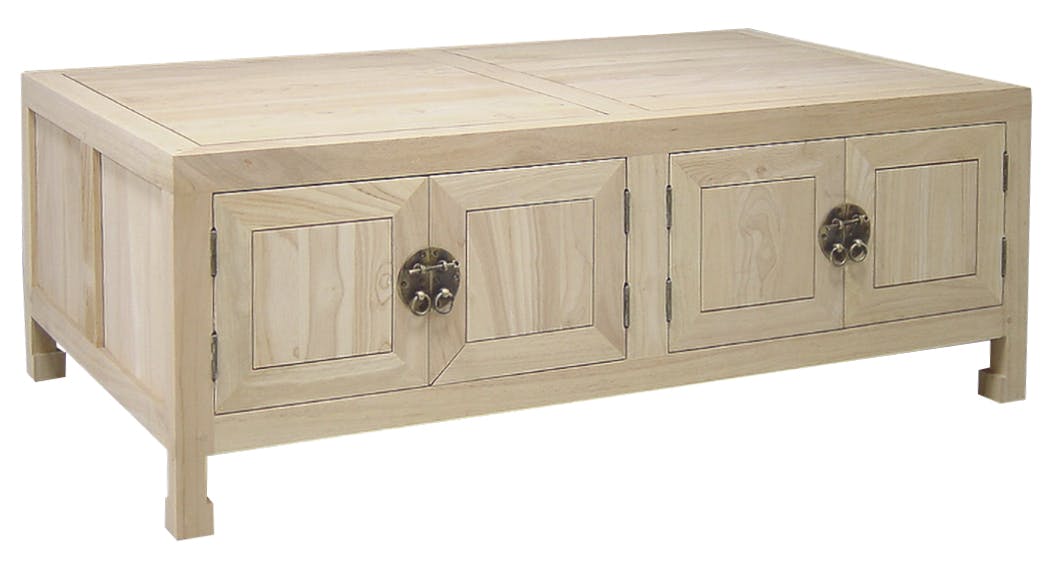 Table basse rectangle hévéa 125x75x46cm MAORI